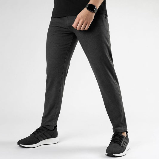 MEN SLIM FIT TROUSER - CHARCOAL