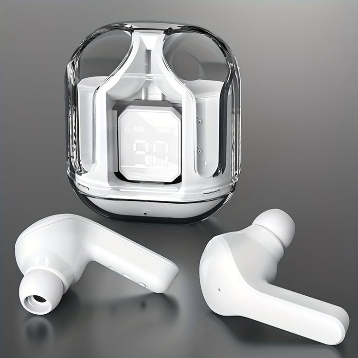 AIR 31 TRANSPARENT WIRELESS STEREO EARBUDS - WHITE