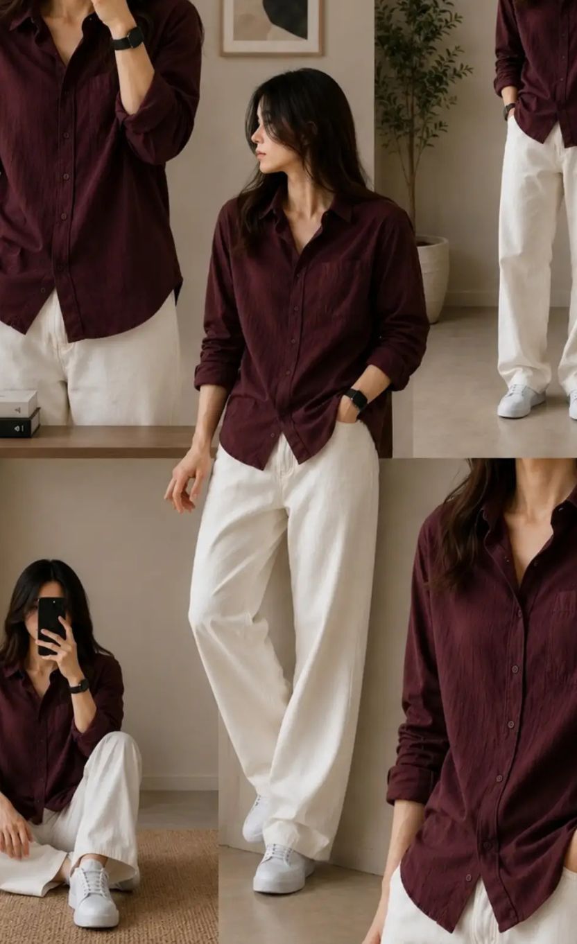 Premium Women's Classic Linen Relaxed Shirt SBS-11
