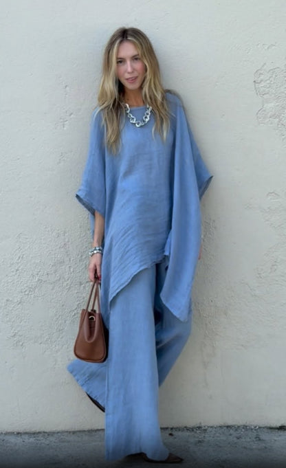 Elegant Linen Co-Ord Set – Loose Fit Two Piece Outfit SBS-12