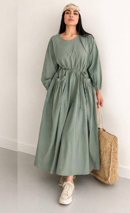 Linen Maxi Dress – Breathable Elegant Nightwear SBS-10