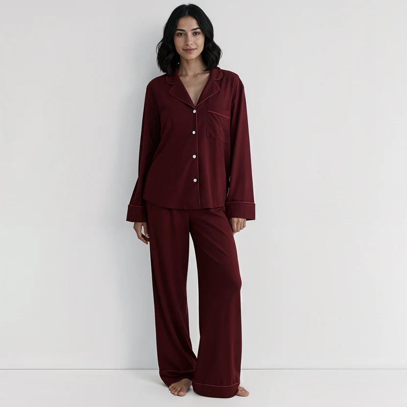 CLOUD PAJAMA SET- MAROON