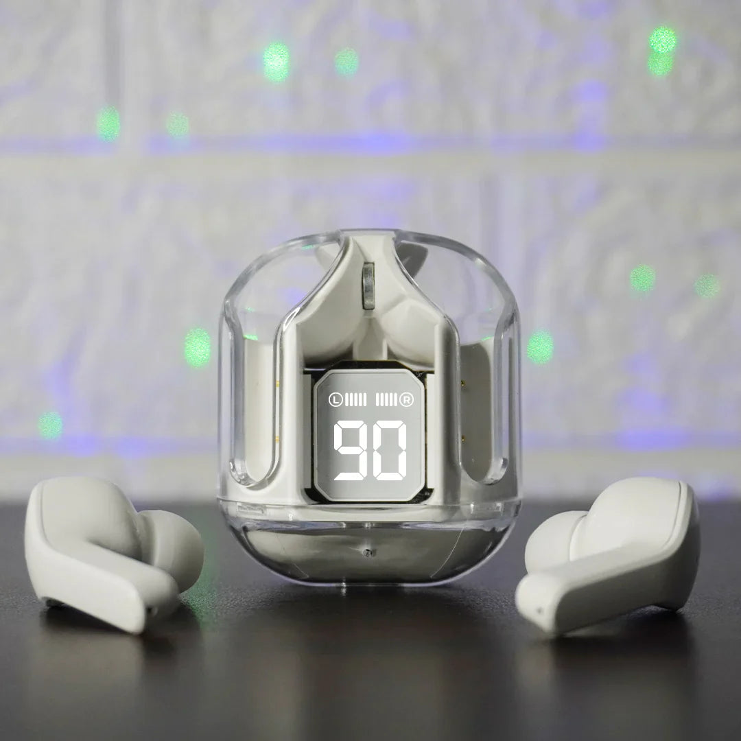 AIR 31 TRANSPARENT WIRELESS STEREO EARBUDS - WHITE