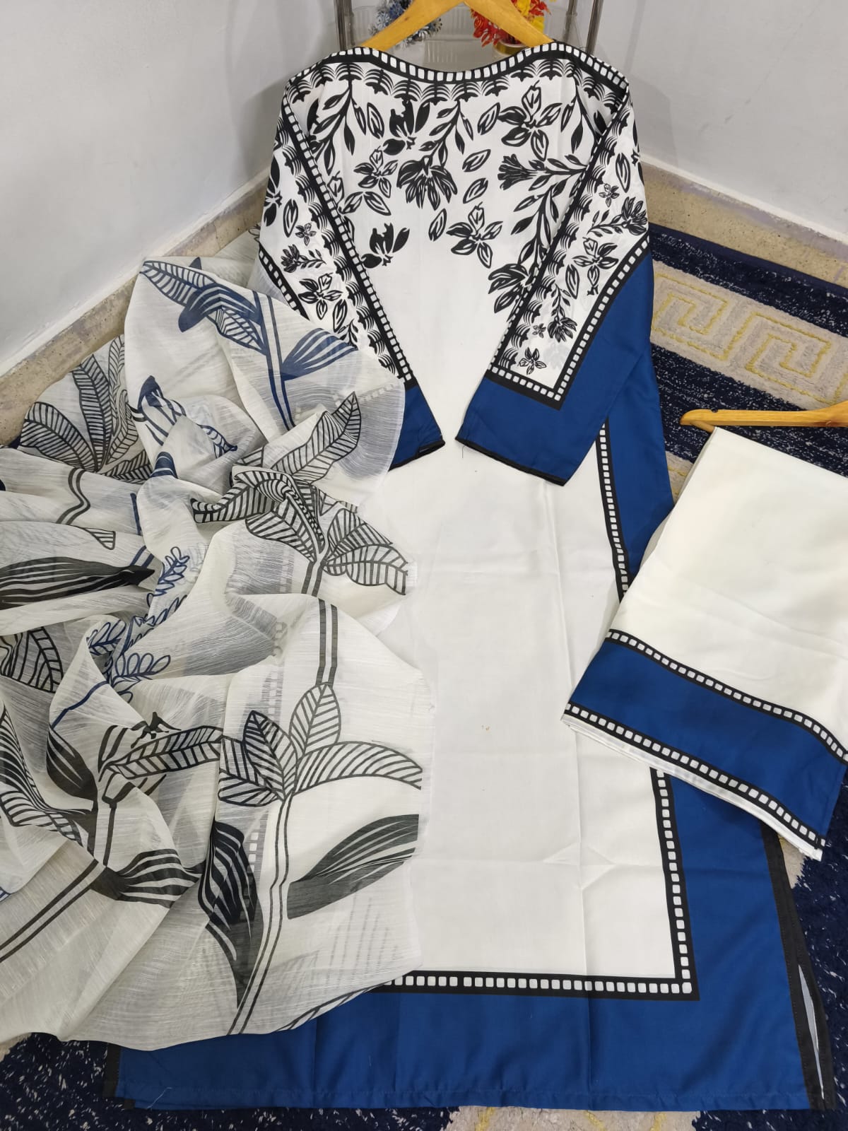 SWISS LAWN STITCHED SUIT - 3 PIECE