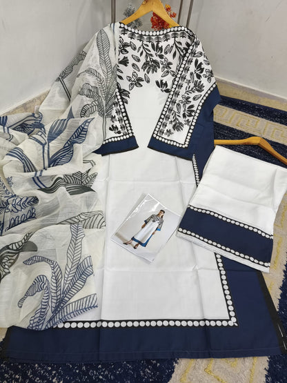 SWISS LAWN STITCHED SUIT - 3 PIECE