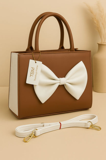 TRENDY BOW STYLE HANDBAG