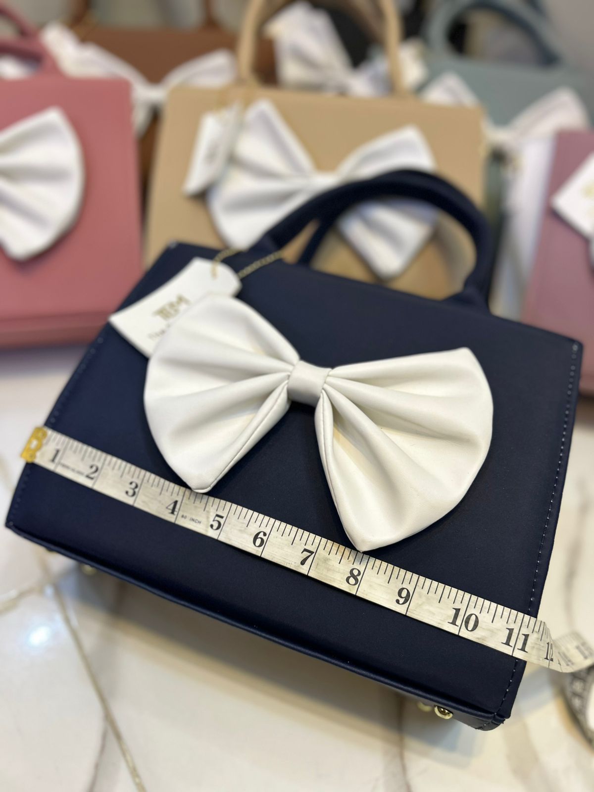 TRENDY BOW STYLE HANDBAG