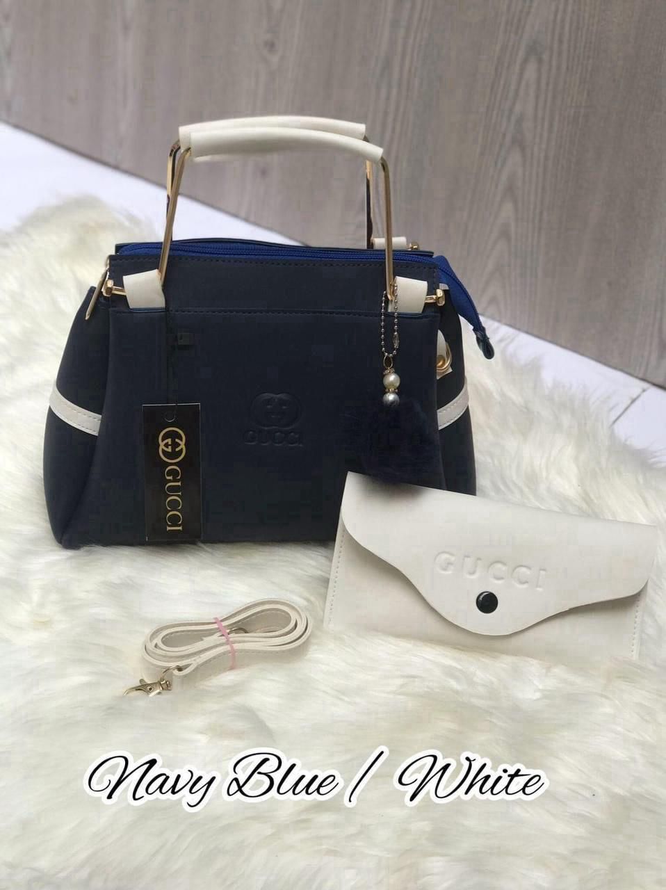 TWO TONE TRENDING BAGS WITH POUCH BAG