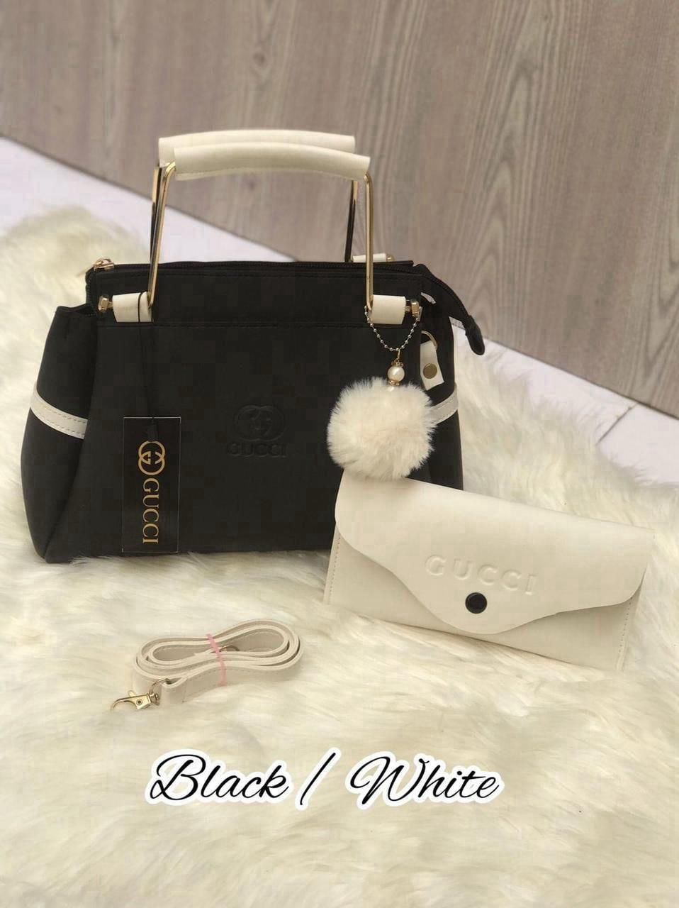 TWO TONE TRENDING BAGS WITH POUCH BAG