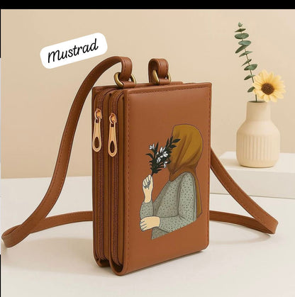 HIJABI GIRL PRINTED POUCH STYLE BAG