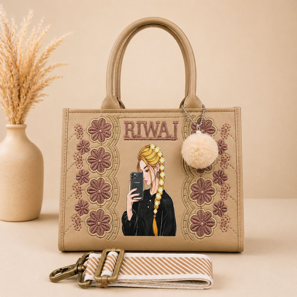 RIWAJ EMBROIDERY HAND BAG