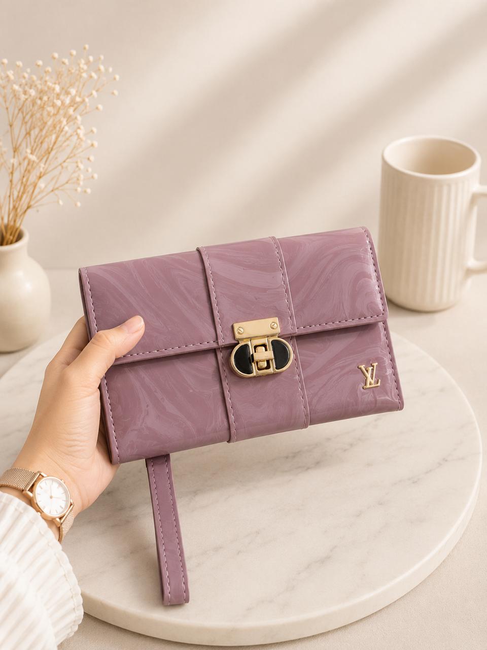 MARBLED CLUTCH SOFT BLUSH ELEGANCE