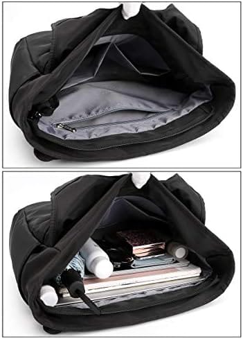 BLACK MULTI-POCKET TOTE BAG FOR WOMEN | LARGE CAPACITY SHOULDER HANDBAG