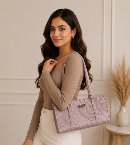 MARBLE TEXTURE SHOULDER BAG