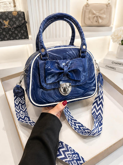 OCEAN MARBLE BOW BAG