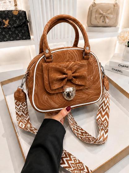 OCEAN MARBLE BOW BAG