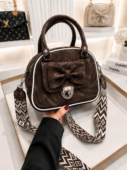 OCEAN MARBLE BOW BAG