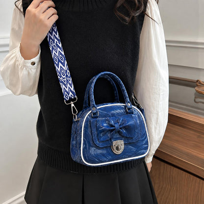 OCEAN MARBLE BOW BAG