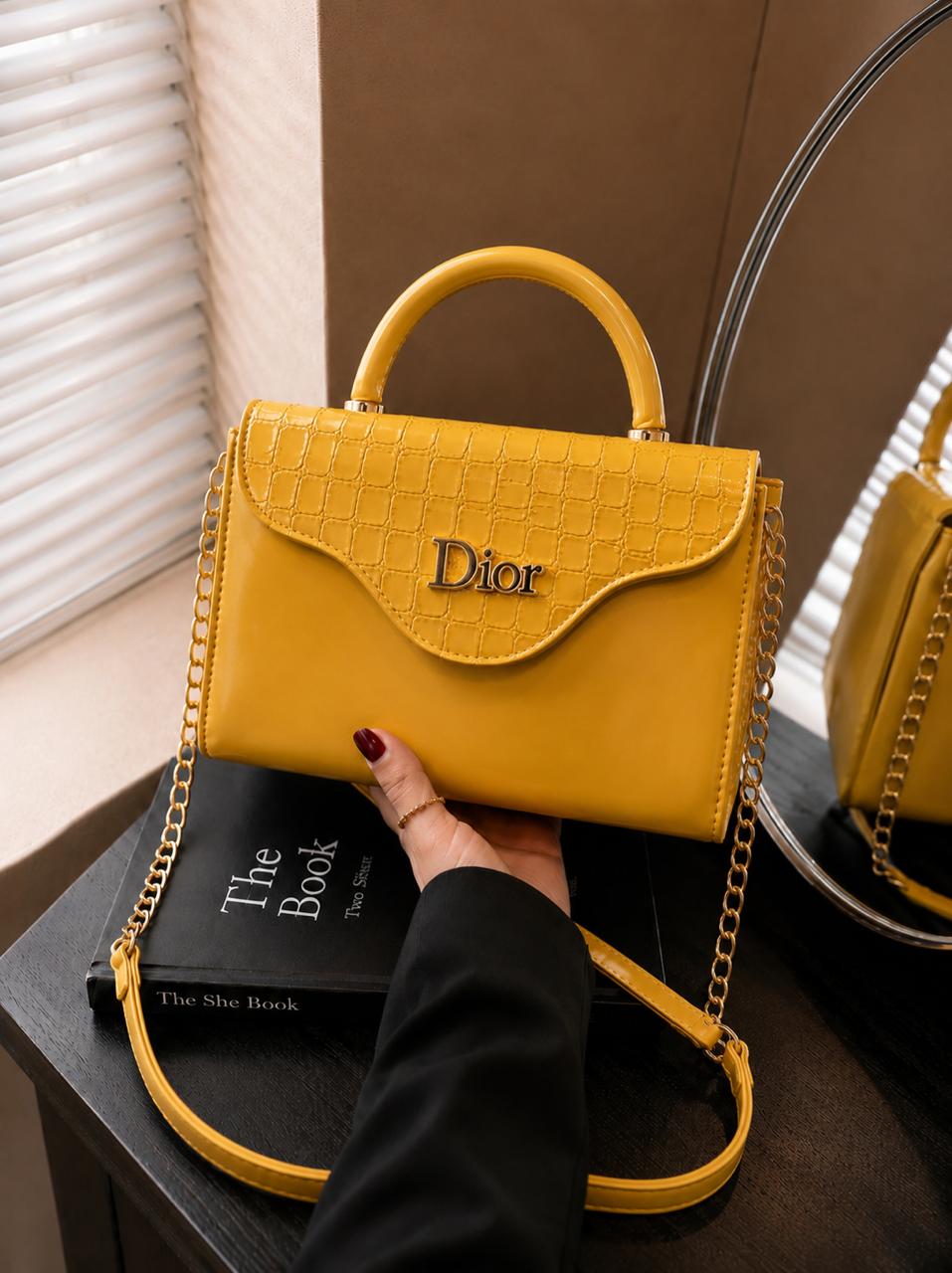 BLUSH CROC-TOP HAND BAG