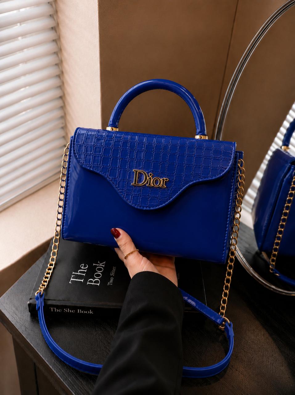 BLUSH CROC-TOP HAND BAG