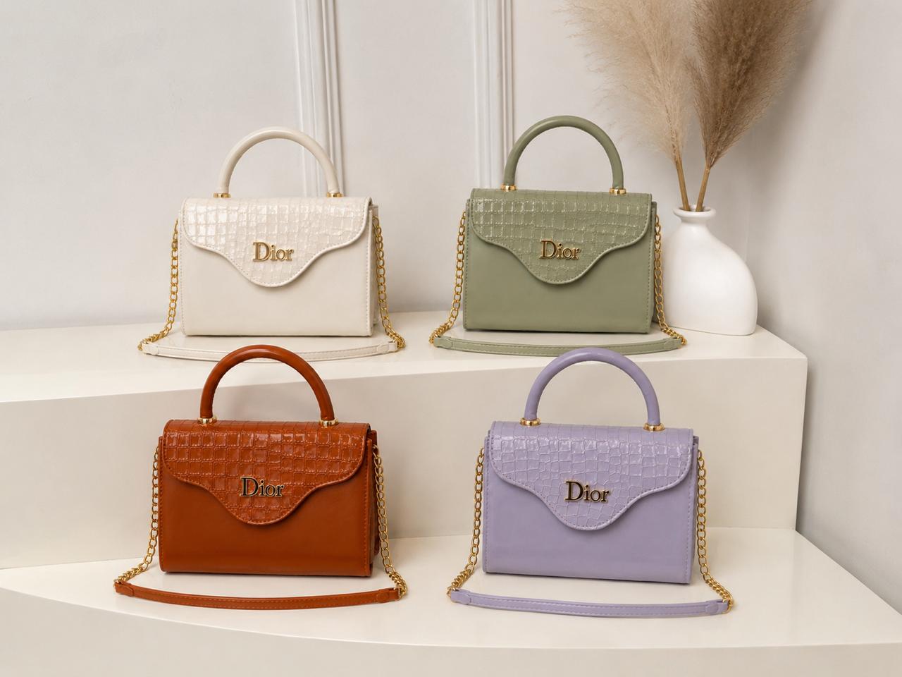 BLUSH CROC-TOP HAND BAG