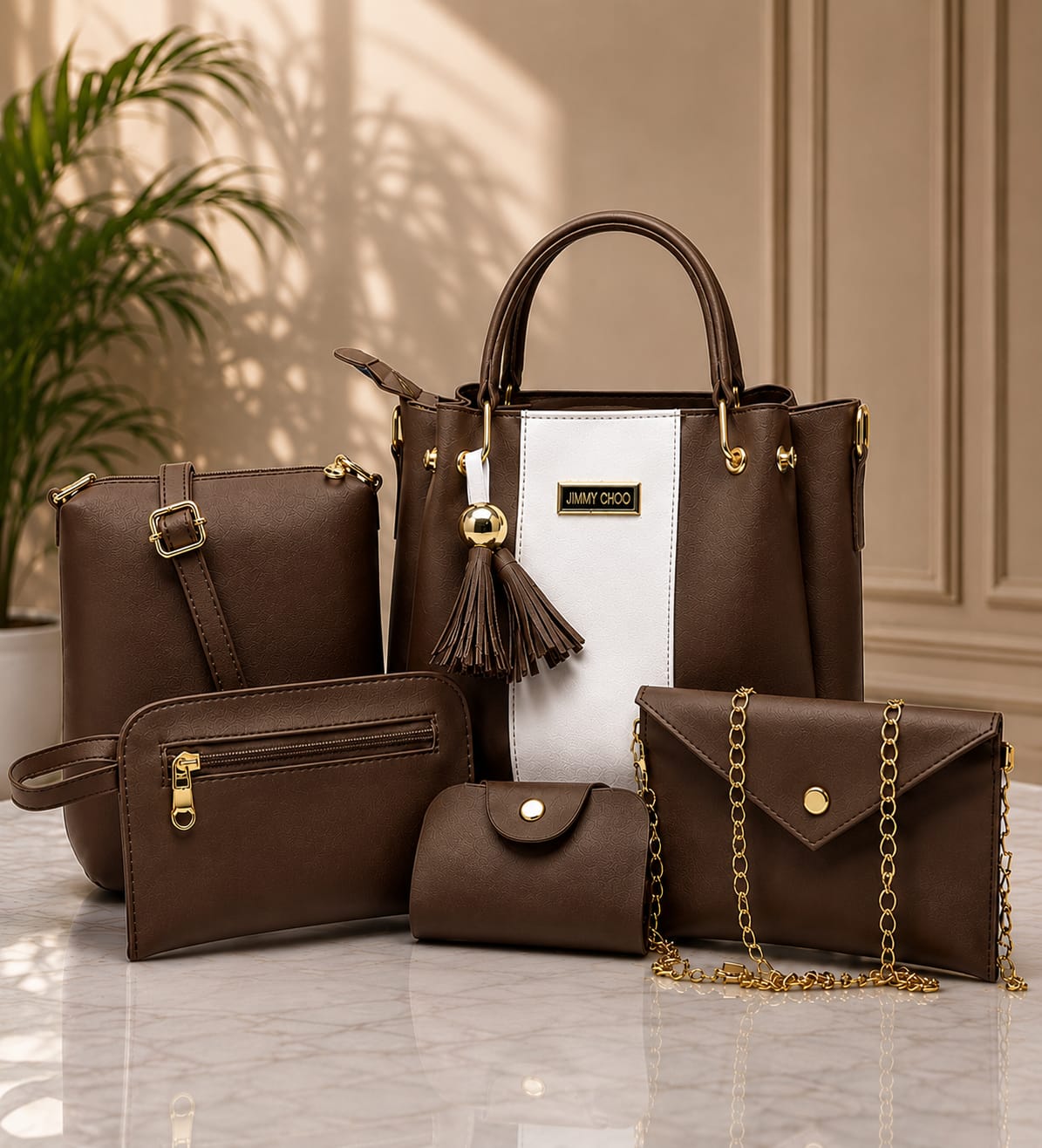 JIMMY CHOO HIGH QUALITY 5PCS SHOULDER BAG