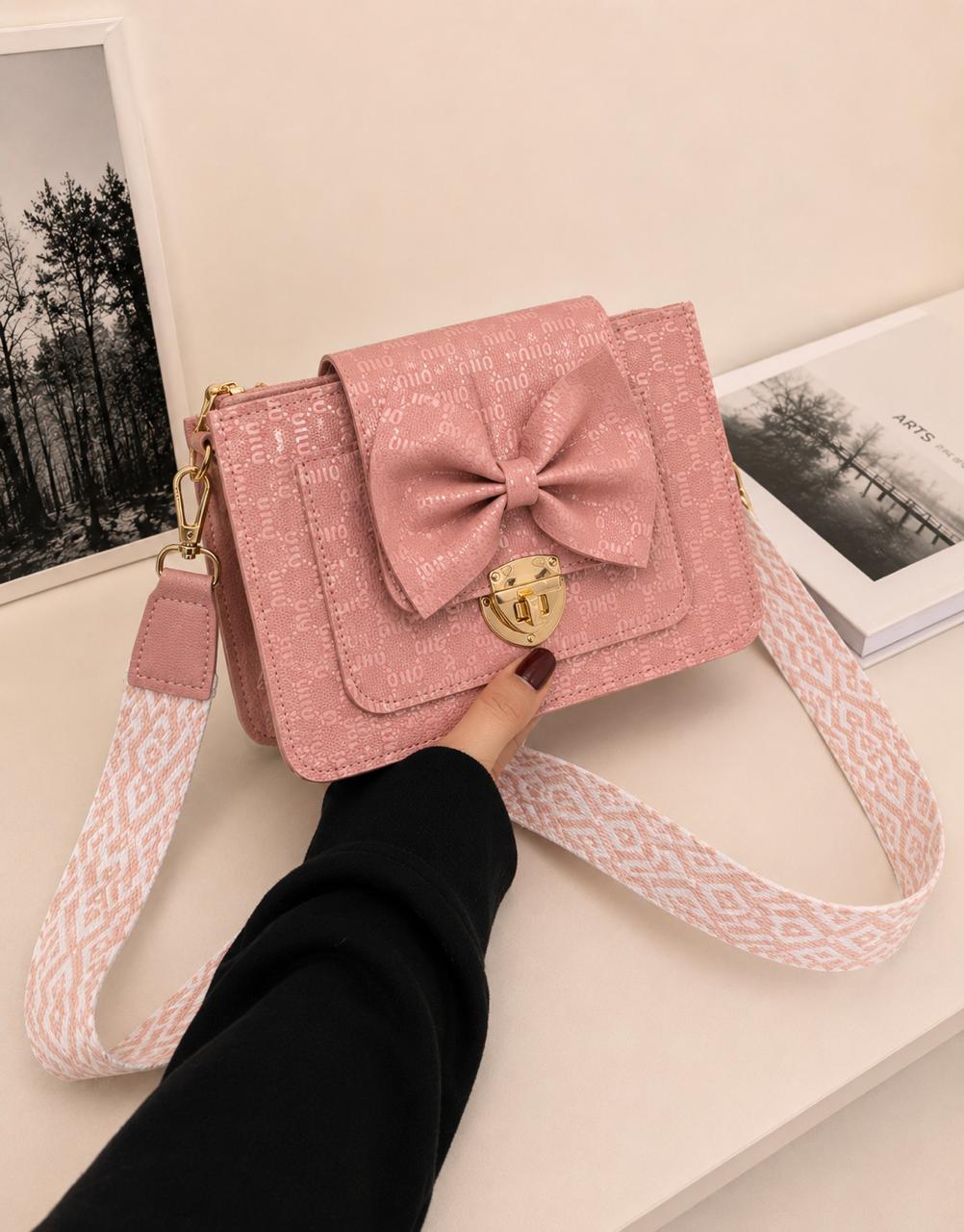 BOW LOCK CROSS-BODY BAG