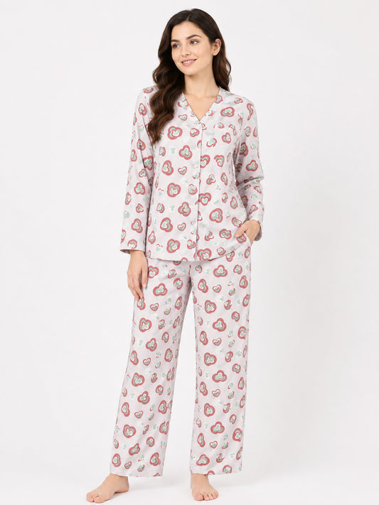 BARBARY V-NECK CO-ORD SET'S SBSVPJ-10