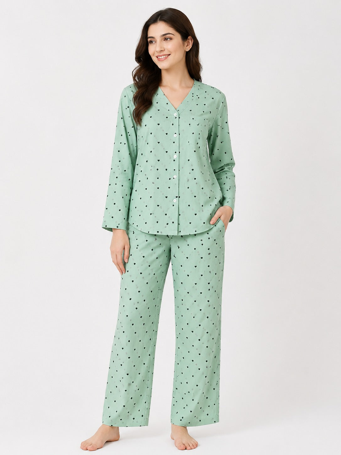 BARBARY V-NECK CO-ORD SET'S SBSVJ-05