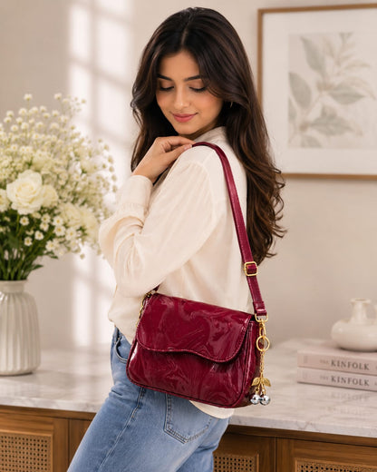 CHERRY SHOULDER BAG (MARBLE TEXTURED)