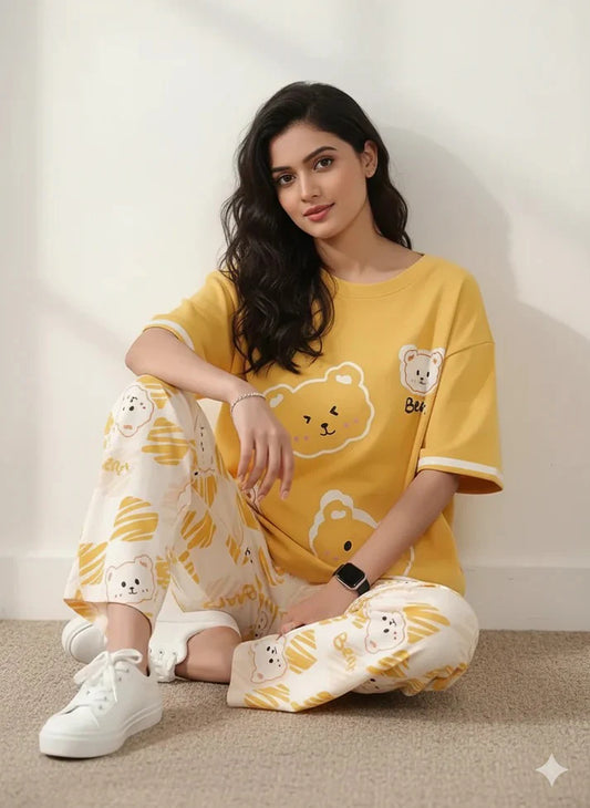 YELLOW 3 BEAR NIGHT SUIT