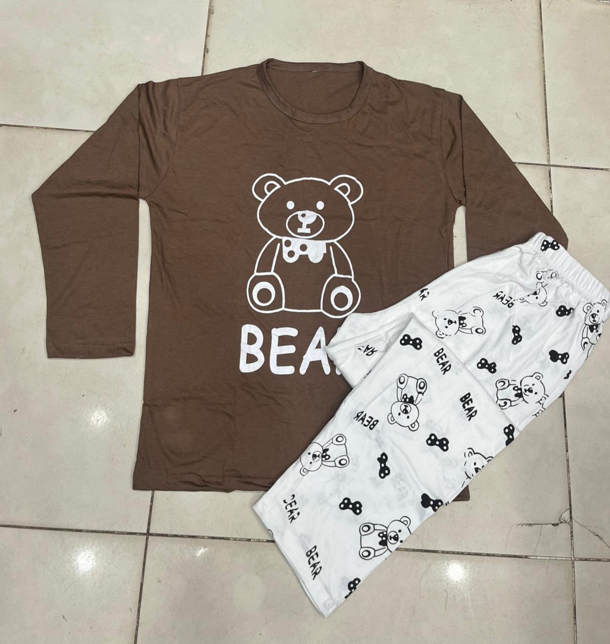 TEDDY LOVE PRINTED NIGHT SUIT