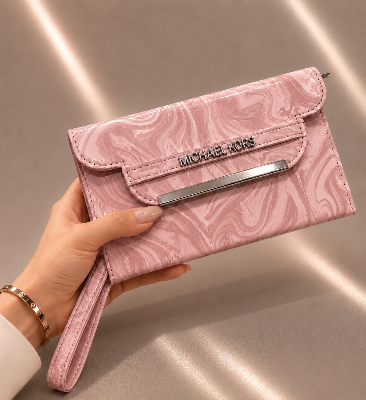 MARBLED CLUTCH SOFT BLUSH ELEGANCE S-2