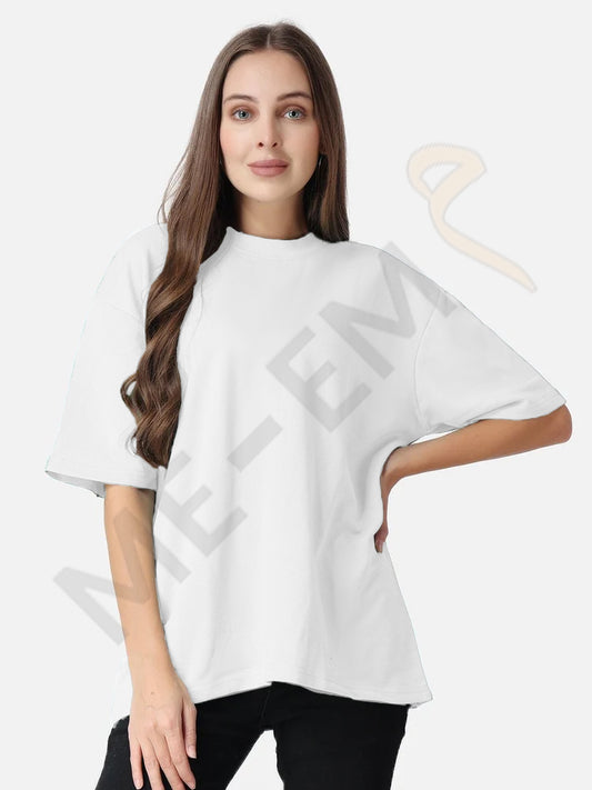 DROP SHOULDER T-SHIRT - WHITE