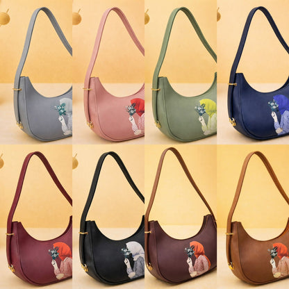 New Moon Style Hijab Printed Shoulder Bag