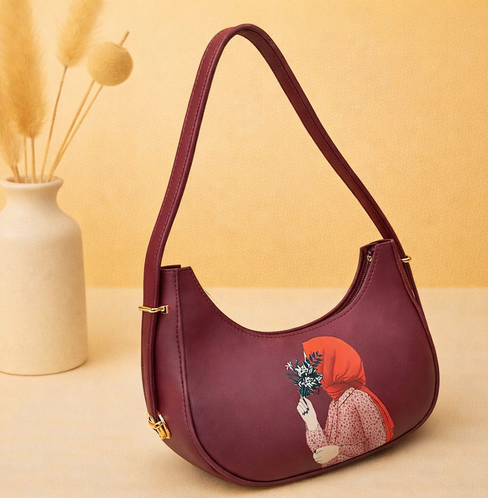 New Moon Style Hijab Printed Shoulder Bag