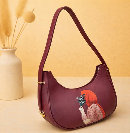 New Moon Style Hijab Printed Shoulder Bag