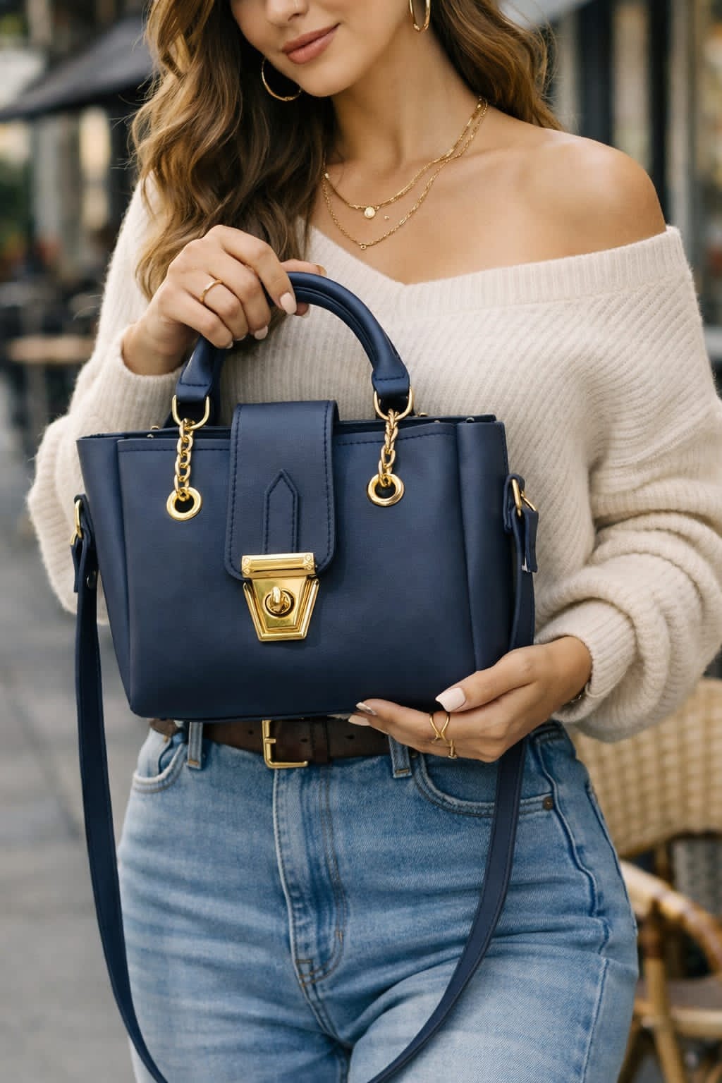 Black Top-Handle Bag