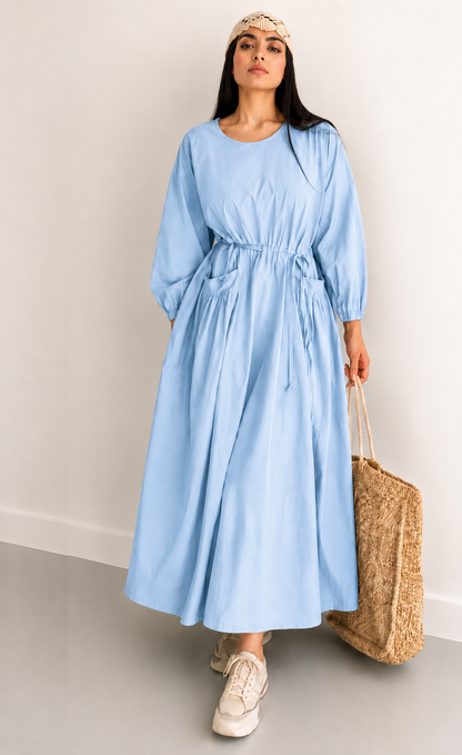 Linen Maxi Dress – Breathable Elegant Nightwear SBS-10