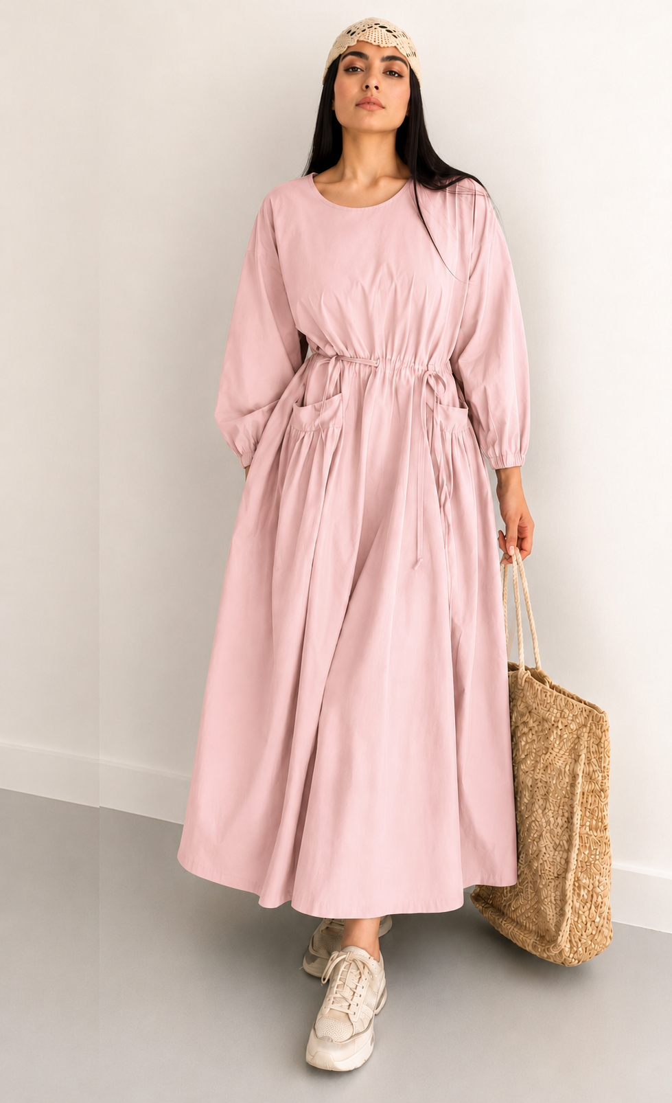 Linen Maxi Dress – Breathable Elegant Nightwear SBS-10
