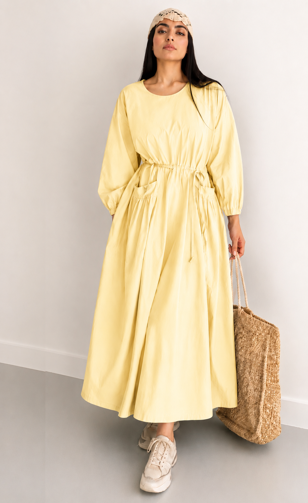Linen Maxi Dress – Breathable Elegant Nightwear SBS-10