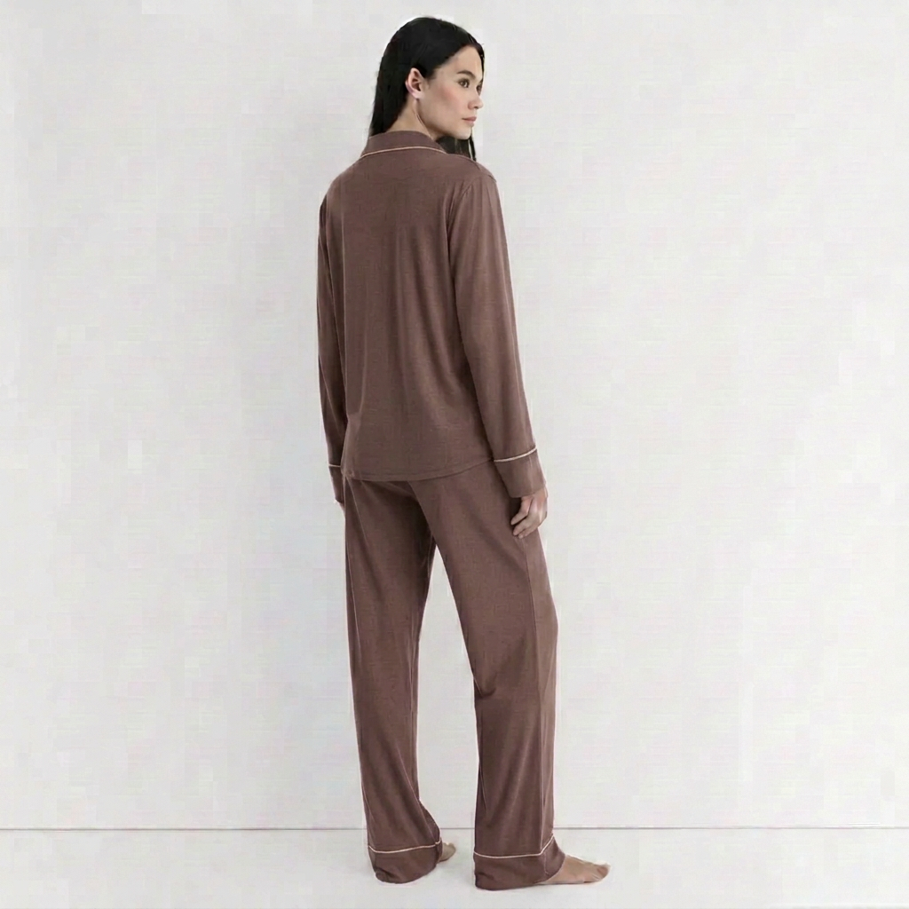 Dusty brown pajama back view