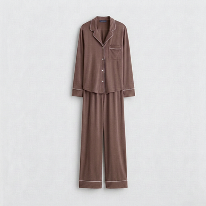 Dusty brown pajama flat-lay
