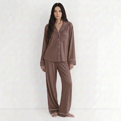 Dusty brown pajama front view
