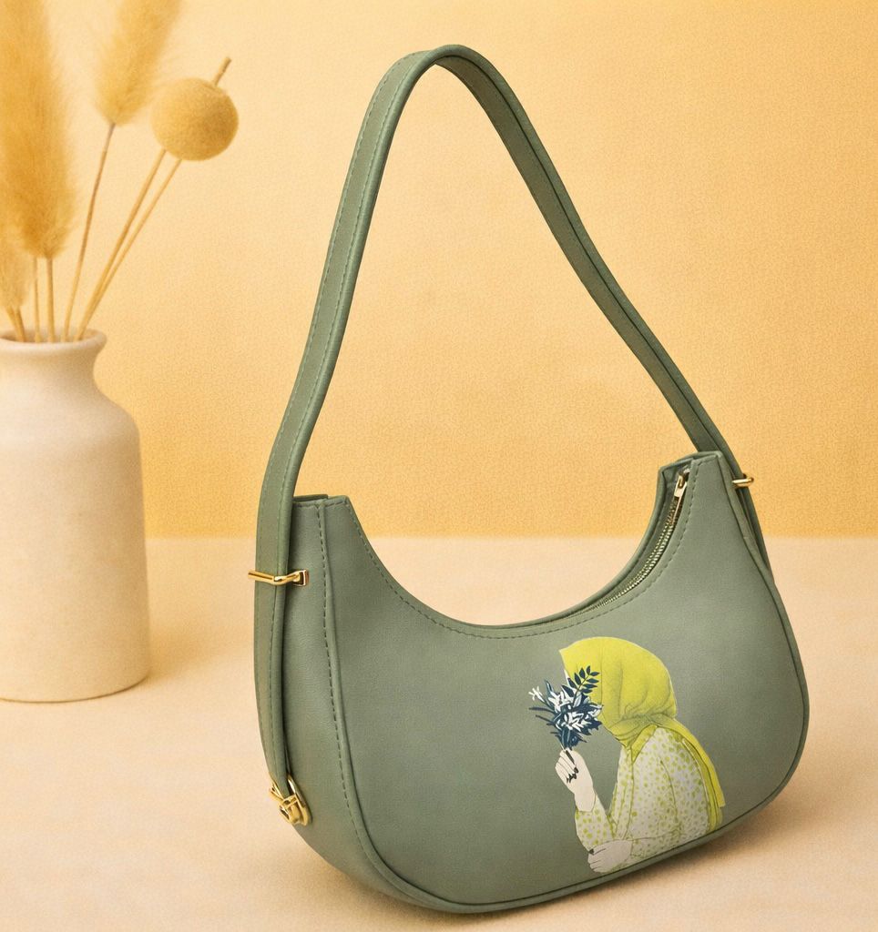 New Moon Style Hijab Printed Shoulder Bag