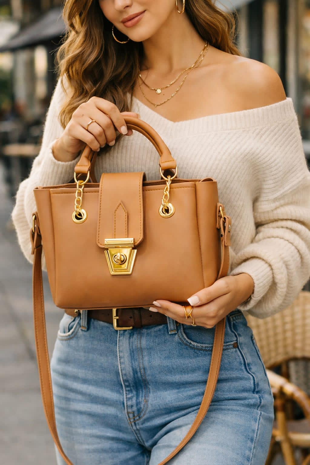 Black Top-Handle Bag