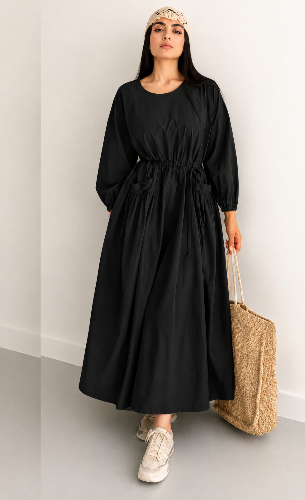 Linen Maxi Dress – Breathable Elegant Nightwear SBS-10