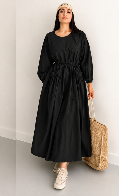 Linen Maxi Dress – Breathable Elegant Nightwear SBS-10