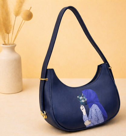 New Moon Style Hijab Printed Shoulder Bag