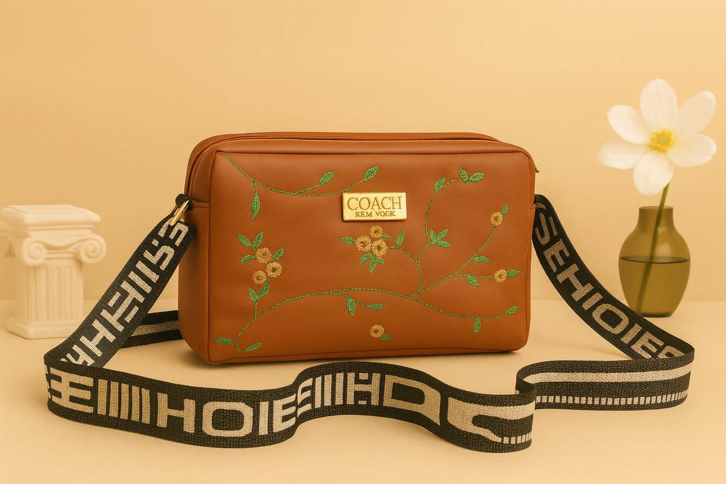 Flower Embroidery CrossBody bag